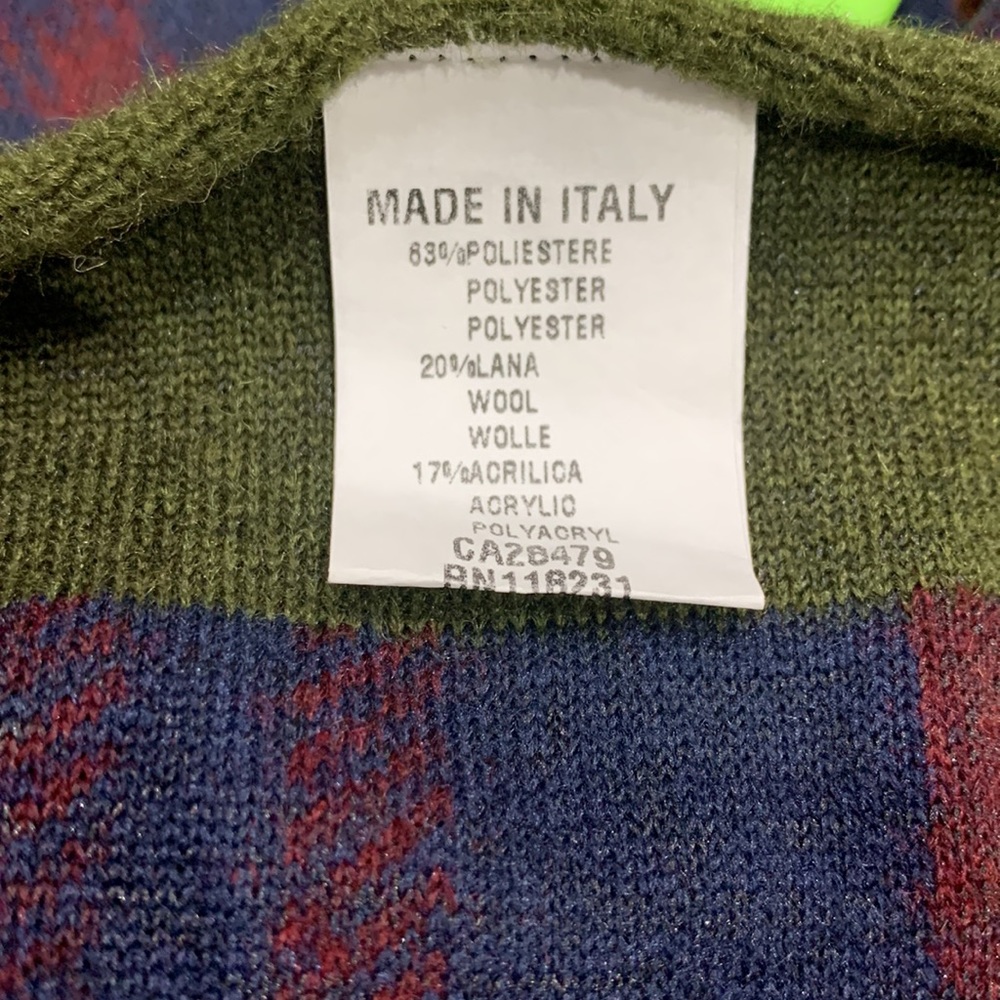 NWT Italian Made Plaid Open Front Knit Poncho Cardigan by CHERISHH - Picture 11 of 11